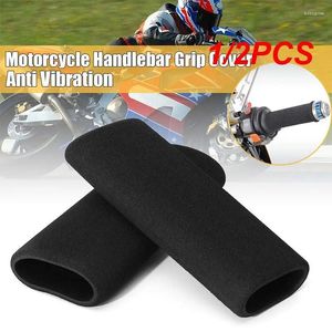 Askılar 1/2pcs 27mm motosiklet tutamakları kapak Anti-Slip Foam Anti Titreşim Anti Konforlu Talbo Sleeve Scooter Motosiklet Aksesuarları