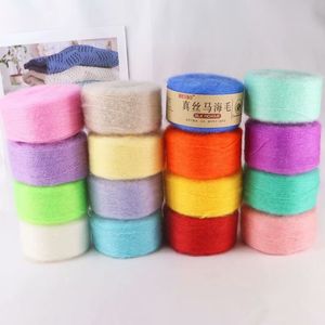 Fluffy filo di lana soffice di peluche di alta qualità, filo pettinato all'uncinetto a mano, filo sciarpa a scialle maglione a maglia da maglione 10pcs 10pcs, 50 g/palla