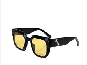 brand sunglasses for women mens designer sunglasses 014 sunglasses Fashion glasses futuristic polygon anti-radiation large frame sunglasses free delivery yellow