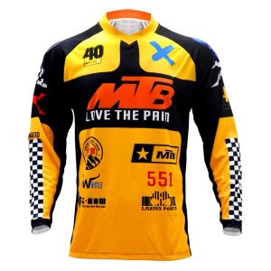 Zestawy moto rowerowe Jersey Sleeve Cycling Enduro MTB koszula zjazdowy tshirt camiseta motocross mx górski ubrania rowerowe http lis mtb
