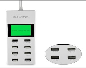 8port USB Hub Duvar Şarj Cihazı AC Güç Adaptörü US AB fiş yuvaları Şarj Uzatma Soket Çıkışı Switcher9072557