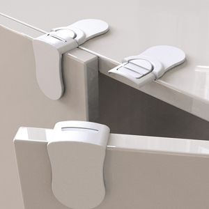 1/5 % di sicurezza per bambini Lock Anti-Pinching Hand Cabinet Cassetto Blocco Fibbia di sicurezza bianca in plastica per bambini Protezione