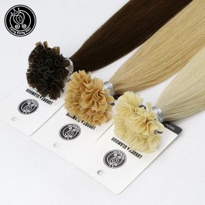 Extensões de cabelo remy fada 0.5g/fio 12/14 polegada real remy queratina u ponta extensões de cabelo humano sedoso em linha reta pré ligado queratina cabelo