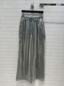 Damenhose Weiß Fumei Must Enter Advanced Streamer Organza Hose mit weitem Bein!Exklusiv importierter, blumiger, bunter Stoff