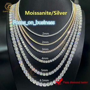 ZuanFu Gioielli Gioielli all'ingrosso DEF VVS Collana con bracciale a catena da tennis in moissanite Clarity per regalo