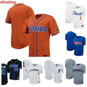 Custom Florida Gators 2 Ty Evans 25 Richie Schiekofer 1 Dale Thomas 43 Matt Prevek 23 Deric Fabian Baseball koszulka 16 Rene Lastres 32 Tucker Talbott 8 Brandon Sproat