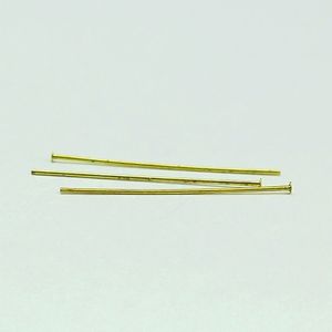 Beadsnice gold plated brass head pin for jewelry making flat head straight pins jewellery findings whole ID 12927339D