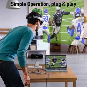 Lemorele HDMI в тип-C Адаптер 4K 60 Гц AR Glasses Converter USB-C Видеоадаптер для xReal Airs, дисплей Rokid AR, установленная на головке