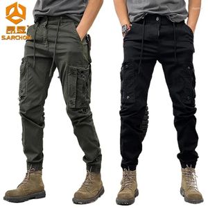 Pantaloni da uomo Pantaloni da lavoro americani da uomo in cotone gamba dritta multitasche pantaloni funzionali urbani tattici da esterno casual maschili