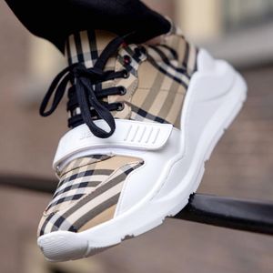 Klasyczne vintage paski Plaid Sneaker Platforme Run Buty luksusowe designerstwo