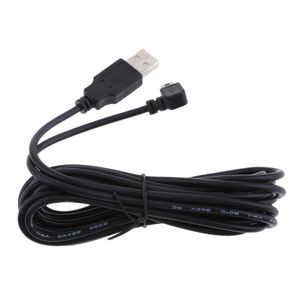 3.5m Dash Cam Charger Cable 5V 2A USB to Mini USB Charger Cable Left Bend DVR GPS Charging Cable for car Truck mobile phones MP3