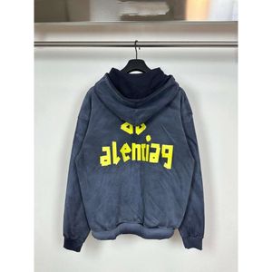 Erkek Tasarımcı Hoodie Balencigs Moda Hoodies Hoody Mens Sweaters Yüksek Kalite Doğru Versiyon B Aile Yeni Bant Bandage Aile Erkek ve Kadınlar Kırış Ol 6ZF6