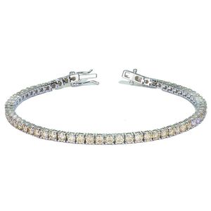 Xingyue Prezzo di fabbrica Gioielli da donna 6mm Sier placcato oro Champagne Lab-Grown Diamond Mossanite Moissanite Bracciale da tennis