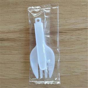 Forks 5000pcs/lot Plastic Scoop Folding Fork Spoon Measuring Ice Cream