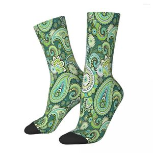 Men's Socks Green Paisley Babylon Water Drop Male Mens Women Winter Stockings Printed