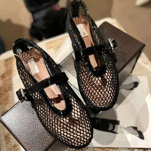 Designer Flat Bottomed Alala Dress Shoes Luxury Ala Women Round Toe Rhinestone Boat Shoe Luxurious Leather Rivet Buckles Shoes Comfort Ballet Beach01