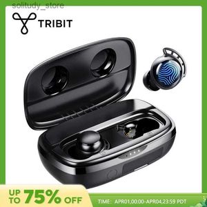 Наушники для мобильных телефонов Tribit FlyBuds 3 TWS Bluetooth-наушники IPX8 водонепроницаемые, 100 часов беспроводные наушники с сенсорным управлением, встроенный микрофон Q240402