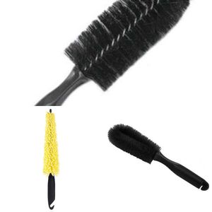 Upgrade Car Wheel Brush Tire Cleaning Brush Tool Car Rim Scrubber Cleaner Duster Handle Motorcycle Truck Wheel Car Grooming Brush Upgrade