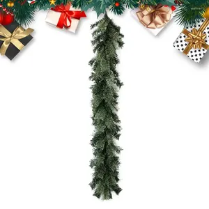 Kwiaty dekoracyjne Faux Pine Garland na zimowe zielone drzwi frontowe świąteczne wieniec wystrój domu ściany