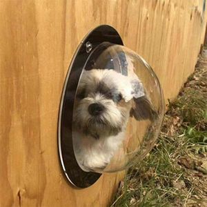 Kota nosiciele Drzwi zwierząt przezroczyste okno psa i oglądanie akrylowych zaopatrzenie w pół okrągłego pokrycia