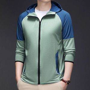 Nya designertröjor säljer väl Spring Quick Torked Ice Silk Långärmad sporttröja för mens Leisure Fitness utomhus solskyddsmedel Cardigan T-shirt