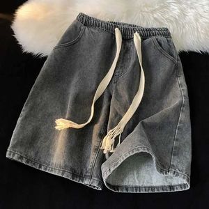 Men's Shorts Mens Shorts Commodity jeans summer blue jeans denim shorts five point retro clothing street pants mens shortsC240402