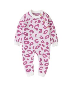 Overalls 018 Monate Geboren Kleidung Winter Baby Mädchen Jungen Warm Rosa Schwarz Leopardenmuster Langarm Strampler Kitting Overall5916880