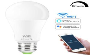 Glühbirnen Intelligente Lichtlampe Wifi-Birne 15W E27 B22 Dimmbare LED-Nacht 110V 220V Sprachsteuerung Kompatibel mit Amazon Alexa Google HomeLE5167045