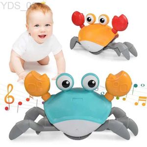 Animais elétricos/rc crianças indução escape caranguejo polvo crling brinquedo bonito dança andando em movimento bebês caranguejos sensoriais presente de natal yq240402