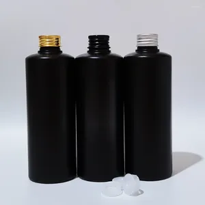 Lagringsflaskor 20 st 300 ml tom HDPE Shampoo Squeeze Aluminium Caps Lotion Container Diy Oil Washing Containers Metal Cap