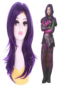 ly cs安いダンスパーティーcosplaysgtgtgtdescendants audrey purple naturalwavy cosplay wig medium hair ship5007152