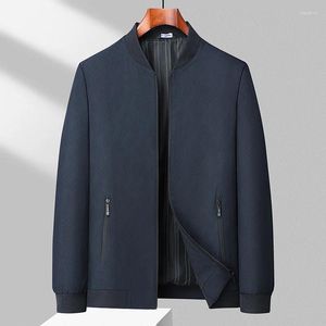 Men's Jackets 2024 Spring Summer Collection Chinese Official Classical Executive Coat Men Black Navy Leisure Outfits Corporate Fashion