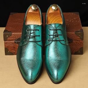 Dress Shoes Original Formal Office Shoe For Man Red Green Party Mens Fashion Wedding Pointy Toe Men