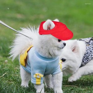 Kapeluszka z odzieżą dla krem ​​przeciwsłonecznych czapki baseballowe sporty na świeżym powietrzu z otworami ucha Regulowane zwierzak dla małych i średnich dużych psów