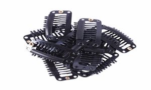 Wig Clips Brown Beige Black 50Pcs Whole Stainless Steel Metal Combs Hair Extension For Women U and Wire 32mm3779043