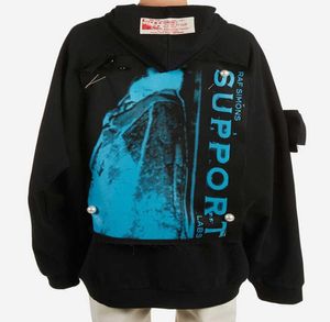 outlet Simons RAF Moda cyberpunk nuova patch di perle maglione casual sciolto da strada negli uomini039s e donne039s5940734