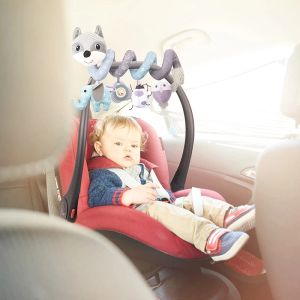 Игрушки для автомобильных сидений младенца детская лиса спиральная плюшевая активность висячи