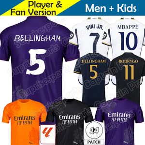 MBAPPE BELLINGHAM Real Madrids Soccer Jersey 23 24 25 Y-3 Kids Kit 2023 2024 Home Away Third Fourth 4th Y3 Football Shirt Camisetas RODRYGO VINI JR Plus Size