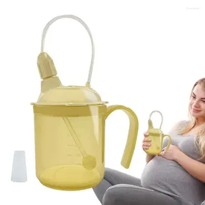 Canecas Adulto Sippy à prova de derramamento de leite Copo de alimentação 300ml Idoso bebendo caneca leve para idosos