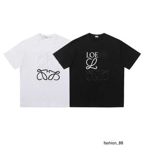 Designer Korrekte Version von LO Yiwei Sommer-Kontraststickerei, lässiges, lockeres und vielseitiges Kurzarm-T-Shirt Z8X9