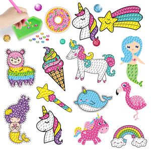 5d diamantmålningssatser för barn unicorn sjöjungfru regnbåge söta djur diamantkonst klistermärken handgjorda för nybörjare pojkar flickor