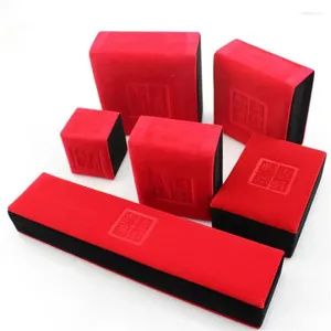 ペンダントネックレスファクトリー卸売赤フランネルボックス縁起の良いルイブレスレットジェイドネックレスリング印刷された商標テキスト