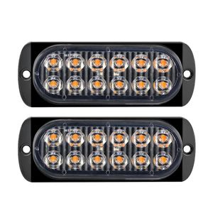 Nuovo camion 2024 2x 12v 24V 6SMD LED Strobo AVVISO STROBE STROBE GRIGLIE LAMBINA LIMA LIMA BASCHE LAMPAGNO AMBER GIALLO