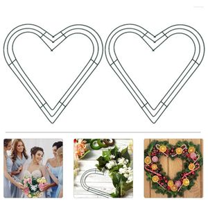 Decorative Flowers Valentine's Day Wreath Arrangement Heart Rings Hanging Garland Making Floral Supplies