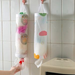 Trash Hanging Storage Plastic Bags Organization Kitchen Dispenser Garbage Wall Mounred Grocery Holder Home Garbage Organizer