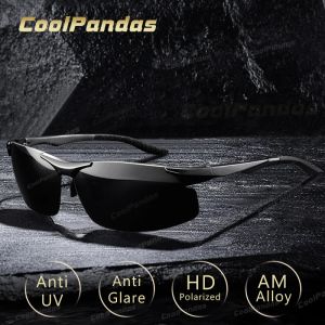 Solglasögon Aluminium HD Polariserad Photochromic Solglasögon Män Kör solglasögon Male Outdoor Sport Eyewear Antiuv Oculos de Sol Masculino