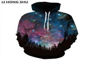 WholeSpace Galaxy 3d Moletons Homens Mulheres Hoodies Com Chapéu Impressão Estrelas Nebulosa Outono Inverno Solto Fino Com Capuz Tops S58863643