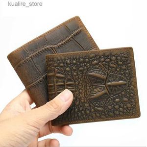 Money Clips Newsbirds Top Qaulity Genuine Leather Cash USD Clip Wallet Black Brown Mens Ultra Thin Double Fold Mini Retro Wallet L240402