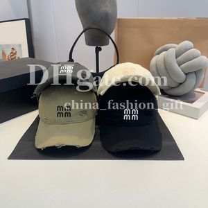 Broken Ball Caps Designer Letter Hat Canvas Hat For Men Women Fitted Hat Daily Casual Hat Summer Outdoor Travel Sun Protection Hat