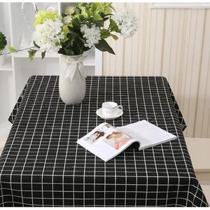 Toalha de mesa de algodão para sala de jantar, capa xadrez moderna, geométrica, simples, lavável